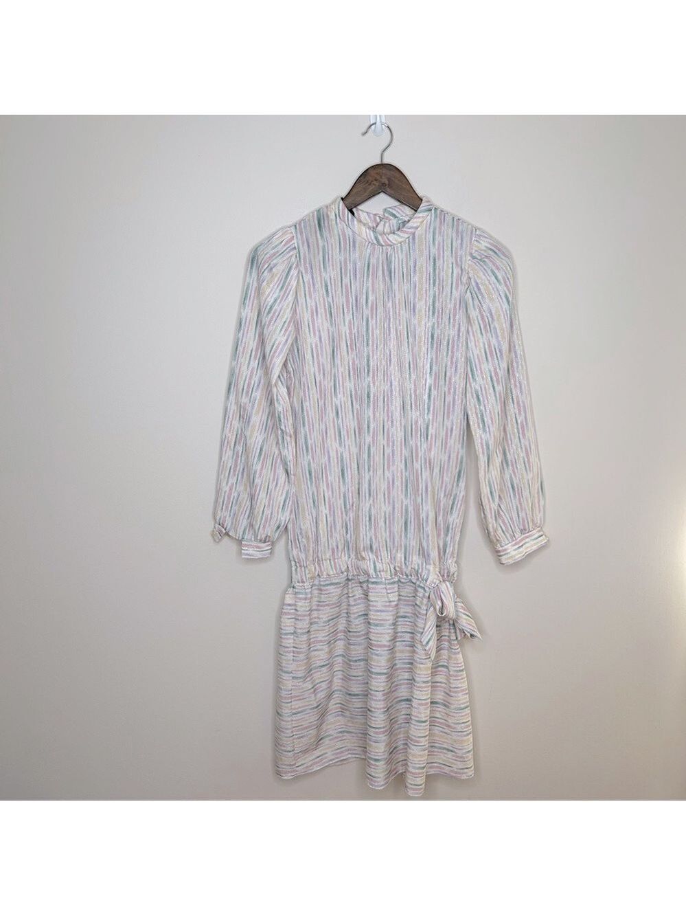 Joseph Ribkoff High Neck Dropped Waist Dress Pastel Large